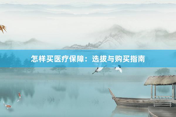 怎样买医疗保障：选拔与购买指南